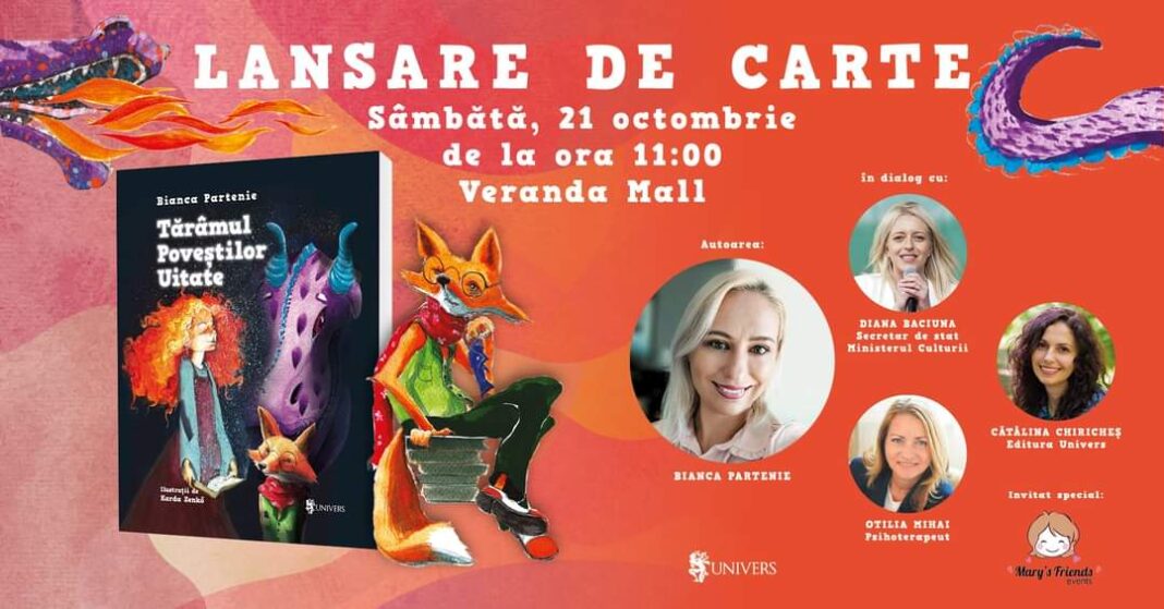 Magie și povești la Veranda Mall: Lansarea cărții „Tărâmul Poveştilor Uitate” de Bianca Partenie!