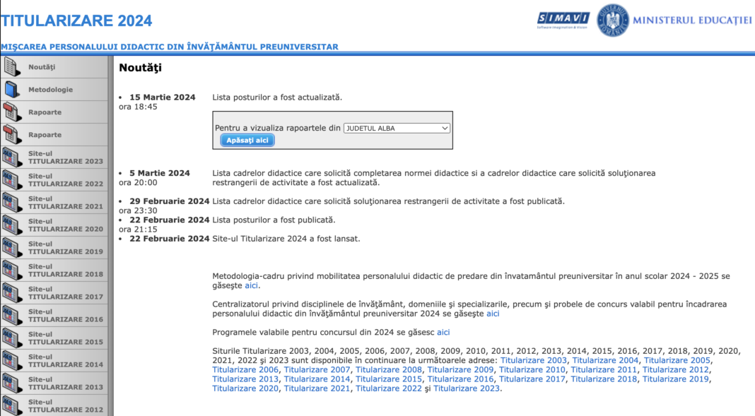 Titularizare 2024: S-a actualizat site-ul. Lista posturilor pentru fiecare județ