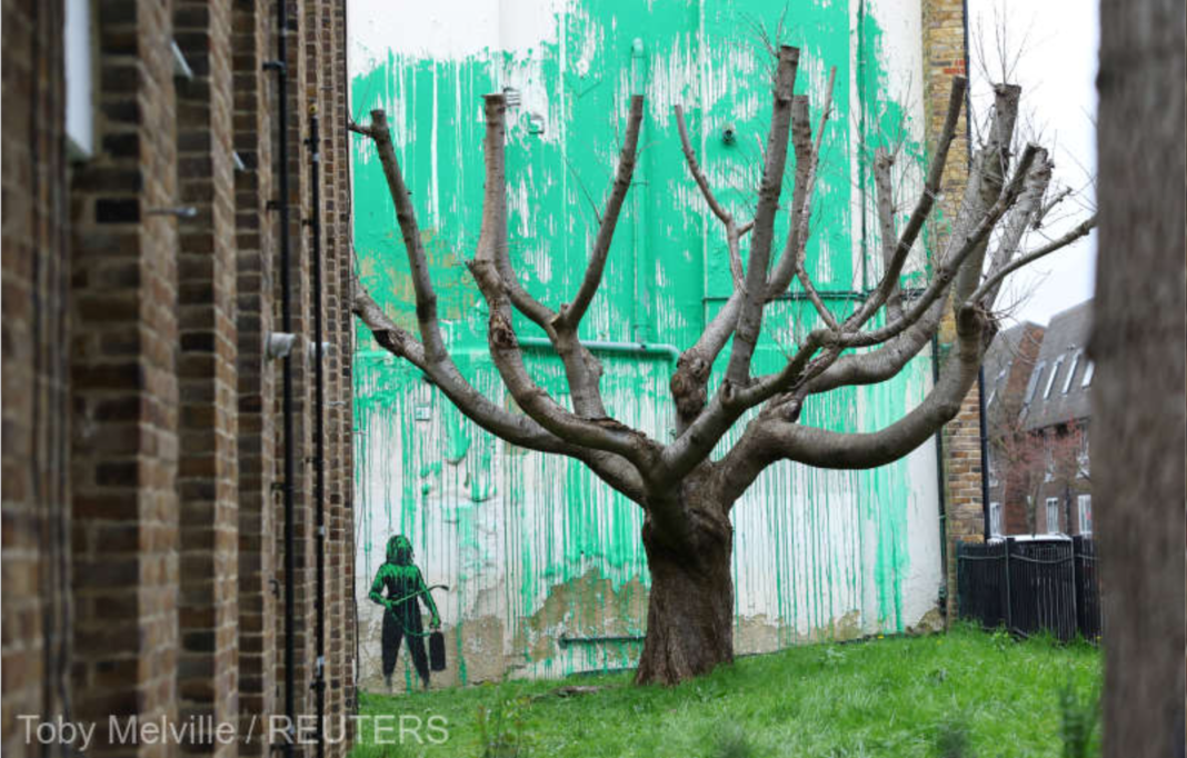 Încă o lucrare a lui Banksy a apărut în Londra