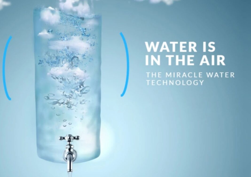 Aparat alimentat cu energie solară capabil să extragă apă din aer