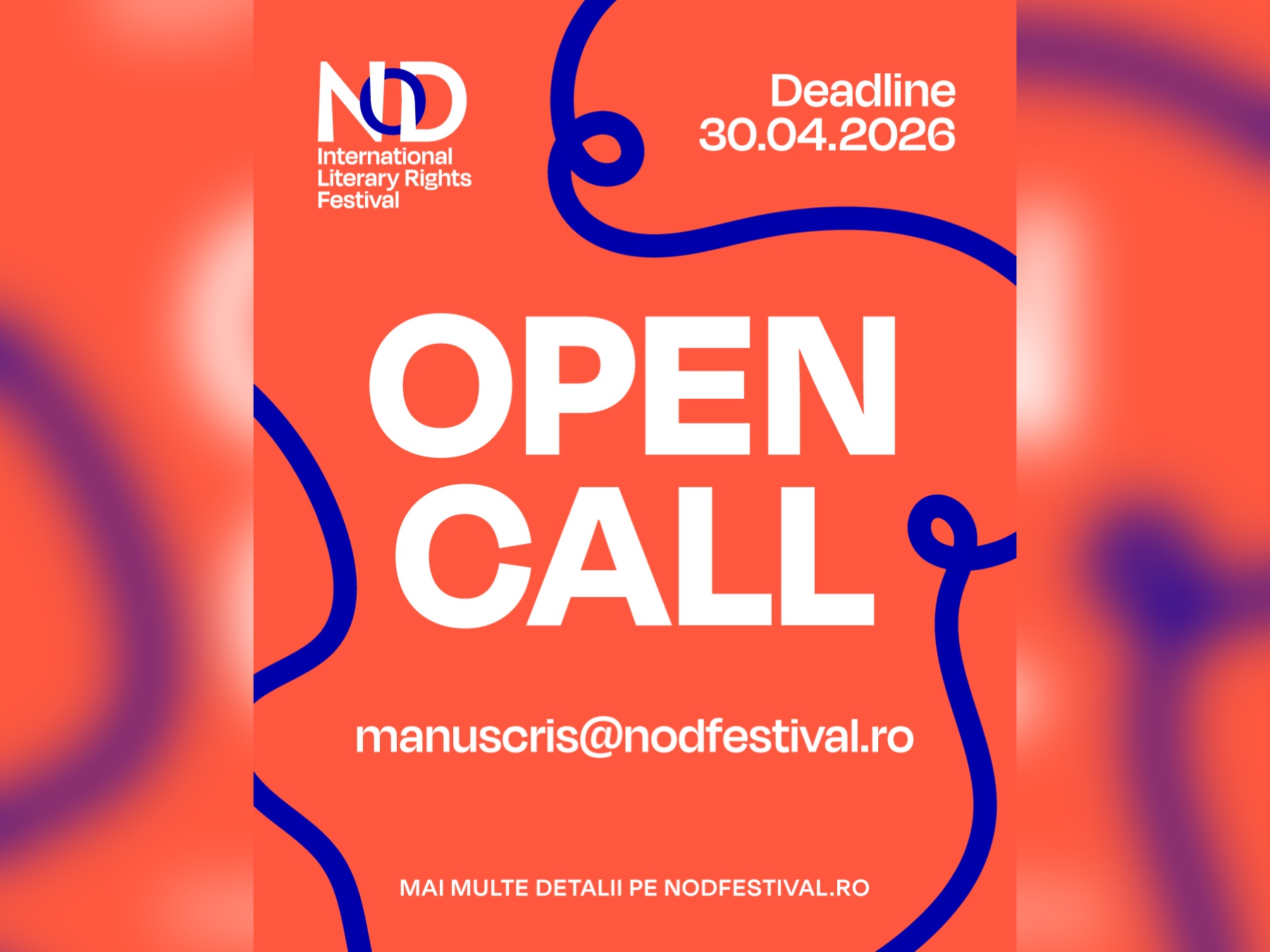 Poza pentru articolul NOD – International Literary Rights Festival, organizat de Reading is Cool și MATCA, lansează apelul de manuscrise pentru ediția 2026