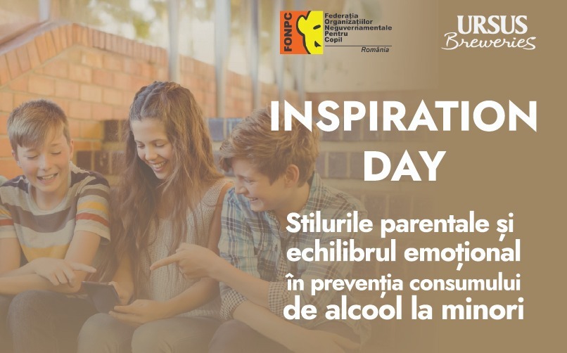 Prevenția consumului de alcool la minori începe în familie. Rolul stilului parental, în centrul conferinței „Inspiration Day” Prevenția consumului de alcool la minori începe în familie. Rolul stilului parental, în centrul conferinței „Inspiration Day”