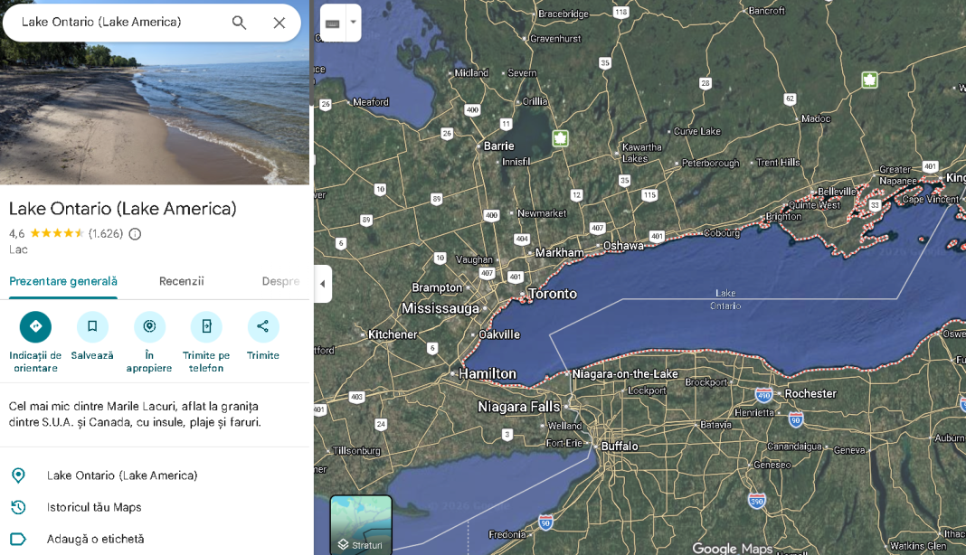 lake ontario lake america lacul ontario / lacul america